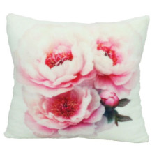 м`яка іграшка Копиця подушка з принтом Півонії рожеві 33см.  00387-61