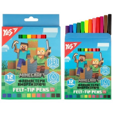 фломастери YES 12кол. "Minecraft" амортизуючі  650582  (12/192)