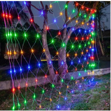 електрогірлянда-сітка 120 ламп, прозорий шнур, 2х2м., мульти світло  RV-81 M  (100)