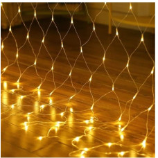 електрогірлянда-сітка 120 ламп, прозорий шнур, 2х2м., золоте світло  RV-81 G  (100)