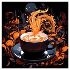 картина за номер. Strateg 30х30см. "Аромат кави в повітрі"  SH3030-14