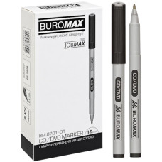 маркер Buromax  перман. водостійкий чорний 0,6мм. для CD/DVD  ВМ.8701-01  (12/144/864)