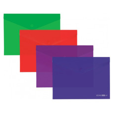 тека Economix E38301 конверт на кнопці пласт. А4 Light 120мкр.  (12/120)