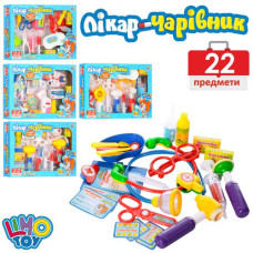 набір лікаря шприц, ножиці, інструменти, ліки в кор. 36,5х25,5х5,5см.  M 0462 U/R  (24)