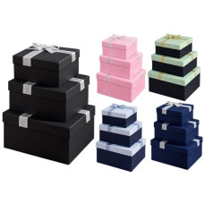 набір подарункових коробок квадратних 3шт. (19х19х9,5см.+17х17х8см.+15х15х6,5см.)  20BZH-022