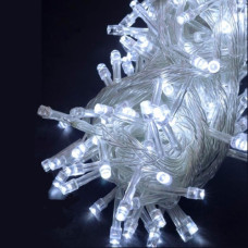 електрогірлянда 100 LED, прозорий провід, білий колір  1110-03