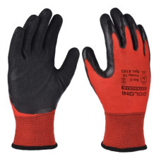 рукавиці трикотажні Extragrab червоні з латексним покриттям, неповн. облив, розм. 10  4193