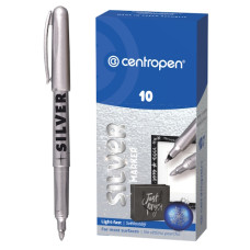 маркер Centropen 2690 перманентний тонкий срібний  (10/200)