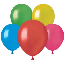 кульки повітряні Італія металік мікс 13см./5" (ціна за упак. - 100шт.)  1101-0017