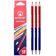 олівець Acmeliae 43122 двосторонній червоно-синій, карт. упак.  (12/144/1728)
