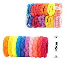 гумка для волосся мікрофібра кольорова хвиляста яскрава d-5см.  GB 1899-99R10-32А  (015186)  (30)