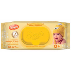 серветки вологі Smile Baby  60шт. з клапаном  (12)