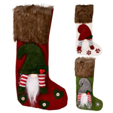 новорічна шкарпетка для подарунків 45см.  R95944  (100)
