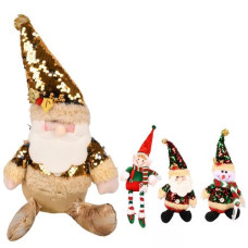 фігура новорічна "Santa Snowman" 38см.  R96520  (100)