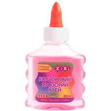 клей для слаймів Zibi прозорий на PVA-основі рожевий 88мл.  ZB.6111-10  (12/144)