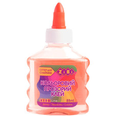 клей для слаймів Zibi прозорий на PVA-основі помаранчевий 88мл.  ZB.6111-11  (12/144)