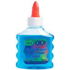 клей для слаймів Zibi прозорий на PVA-основі блакитний 88мл.  ZB.6111-14  (12/144)
