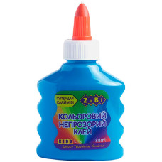 клей для слаймів Zibi непрозорий на PVA-основі синій 88мл.  ZB.6113-02  (12/144)