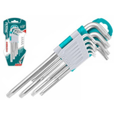 набір Г-подібних ключів Total з головкою Torx 9шт.  ТНТ106392
