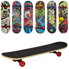 скейт 70,5х20см., колеса ПВХ, 7 шарів, в кул.   MS 0354-3  (6)