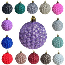 кульки ялинкові "бульбашки блиск"  8см.  (4/192)