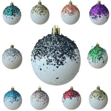 кульки ялинкові "бите скло"  8см.  (4/192)