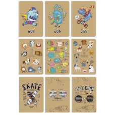 зошит на спіралі Школярик А5 96арк. крафт, лаз. вис., крем. блок, клітинка  A5-SC-096-6116К  (54)