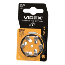 батарейка Videx ZA10 (PR70) 1х6 на бліст.  (6/60)