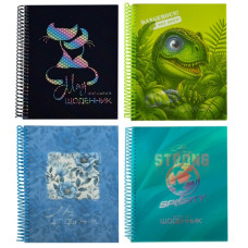 щоденник Мандарин на спіралі, А5, 40арк., пластикова обкл., в ас-ті  (1/80)