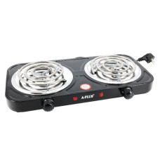 електроплитка A-Plus 2 конфорки спіраль Black  2103 B  (6)