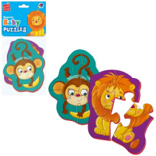 бебі пазли магнітні "Левеня та мавпочка" Vladi Toys  VT3208-11