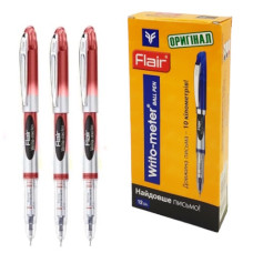 ручка Flair кульк. масл. Writo-meter 10км. червона  743  (12/144/1152)