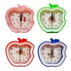 будильник пл. Яблуко 11х11см., циферблат із візерунком, в кор.  638Н  (100)