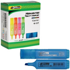 текст-маркер 4Office 1-5мм. блакитний  4-117-05  (12/1200)