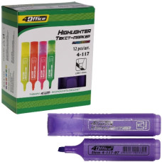 текст-маркер 4Office 1-5мм. фіолетовий  4-117-07  (12/1200)