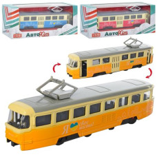 трамвай мет. інерц. 1:70, 18,5см., відч. двері, в кор. 19,5х7,5х5,5см.  М 5660  (60)