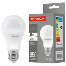 лампочка світлодіодна (LED-лампа) Titanum A60 10W E27 4100K 220V  TLA6010274