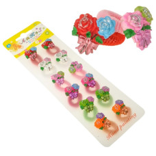 гумка для волосся дитяча Букет квітів  SZ 66 (000747)  (12)
