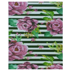 алмазна мозаїка Strateg 40х50см. "Лілові троянди"  D0015  (25)