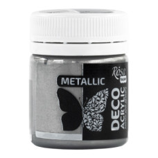 акрил для декору ROSA TALENT срібло металік 20мл.  22006
