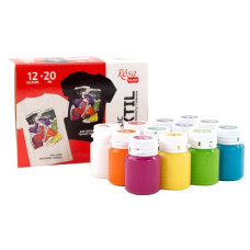 фарби акрилові для розпису тканин ROSA TALENT Style 12кол. 20мл.  13420213