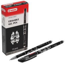 ручка Norma "пиши-витирай" гелева чорна 0,38мм.  3177-09N  (12/144/2304)