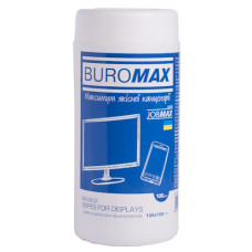 серветки Buromax для чищення екранів, моніторів та оптики  ВМ.0802  (12)