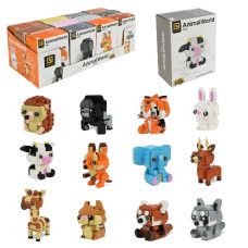 конструктор тваринка від 76 до 148 ддет. в кор., 12шт. в диспл. 41,2х17,8х13см.  6203  (216)