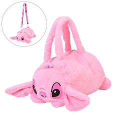 сумочка LS 18х10х10см., 2 короткі та 1 довга ручки, 1 від., плюш, в кул. 21х15х9см.  K24-R115  (72)