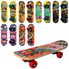 скейт 43х13см., пласт. підвіска, колеса ПВХ 45мм., до 20кг.  MS 0324-1  (12)