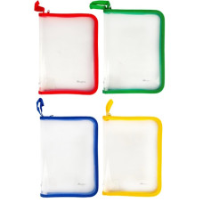 тека Bourgeois пластикова на блискавці В5 20х27,5х2см. 500мкр.  Р0023/.../0026  (10)