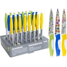 ніж кухонний кольоровий 23см., 24шт. в диспл.  X3-224/U1A-02/97240  (24/480)