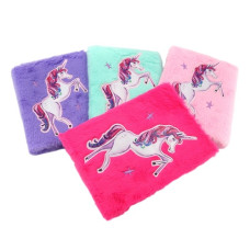 блокнот J.Otten 5126-А5 пухнастий "Єдиноріг" А5/80арк., 80гр./м2, клітинка  (60/120)