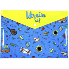 тека Optima O35242 конверт на кнопці з друком "Traditional" пласт. А4  (12/120)